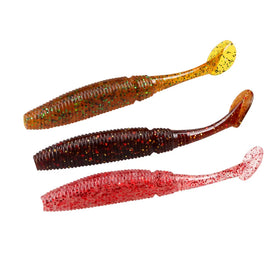 SNEDA China Fishing Shop PVC Material Saltwater Shad Tail Lure Soft Bait Thread Soft Lure 7.5cm 3g With Lead Head