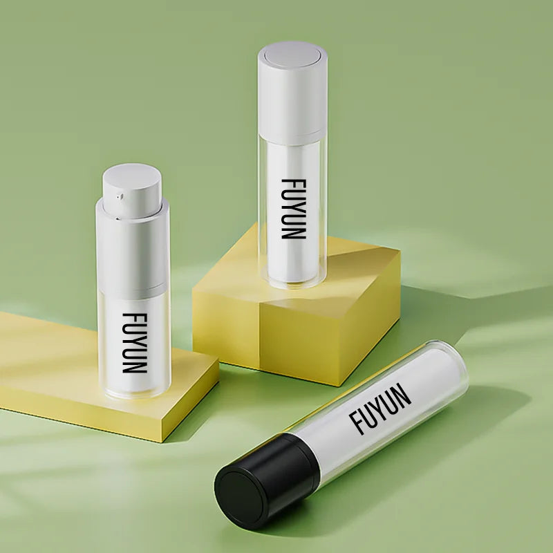 Custom Luxury 15ml/30ml/50ml White Cosmetic Vacuum Airless Pump Bottle Biodegradable Plastic Skin Care Serum Shampoo Face Mask