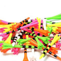 Custom logo 70mm/83mm 5 Prong Reduce Friction Tees Plastic Golf Tees Five Claw Stripe Nail Golf Tees