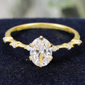 OL0926 Oval 6x8mm Stone Popular Simple Design CZ Diamond Gold Jewellery Chinese New Trend 14K Solid Gold Jewelry