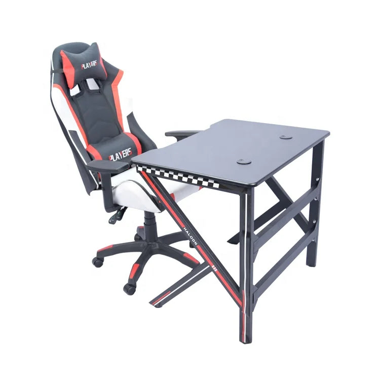 Table Folding White L Shaped Portable Internet Cafe MDF Top Metal Frame Foldable Gaming Desk for Home Wall Mount