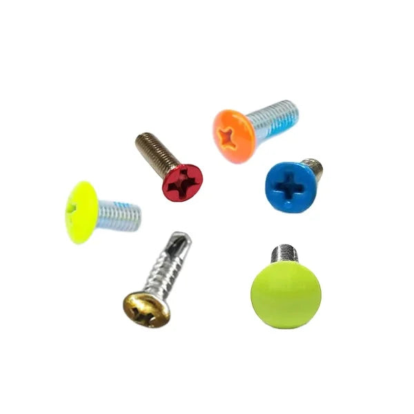 Processing Custom Spray Paint Screw Color Head Red Brown Paint Polished Phillips Screws for Toy Decoration