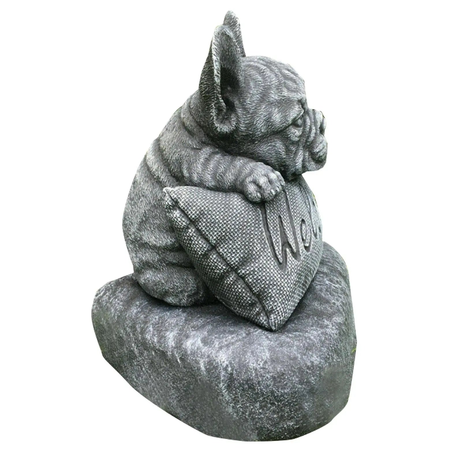 2025 French Bulldog Resin Decor Door Welcome Resin Crafts Animal French Bulldog Ornament Figurine Sculpture