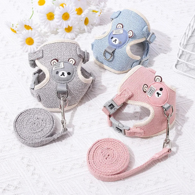 Cute Wholesale Pet Harness Leash Set Small Dog Chest Strap Cat Dog Harness