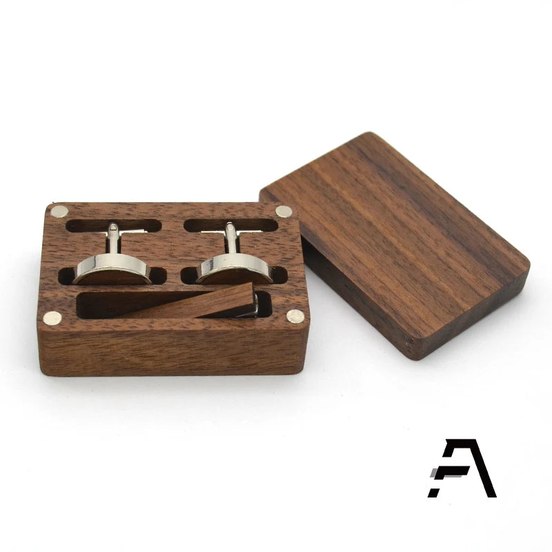 Custom Handcrafted Wooden Storage Box for Jewelry Cufflink and Tie Clip