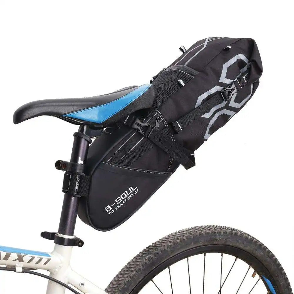 Durable Waterproof 12L Large Capacity Bicycle Saddle Bag for Road Mountain Cycling and Bike Riding Bike Seat Saddle Bag