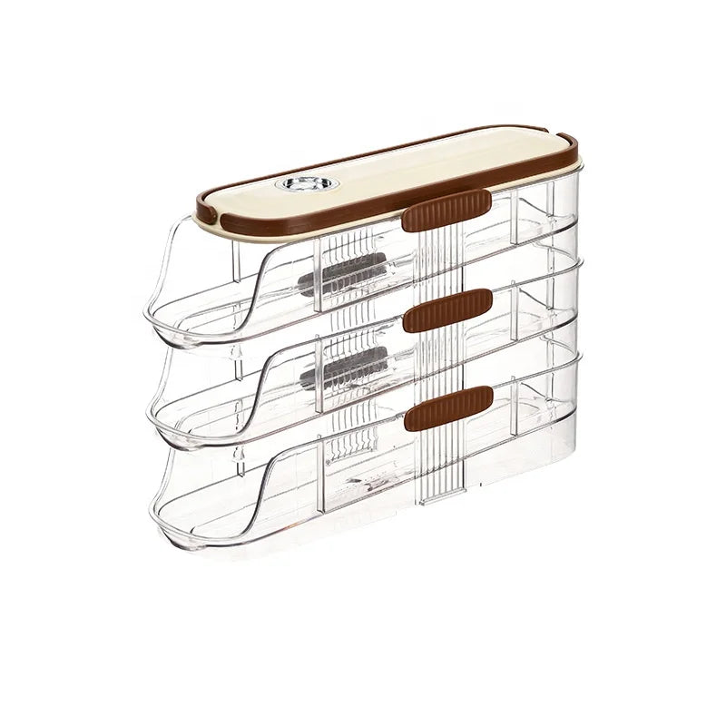 Food Grade Plastic Egg Storage Box Roll-off Design Side Door Special Artifact Preservation Logo for Refrigerator Injection