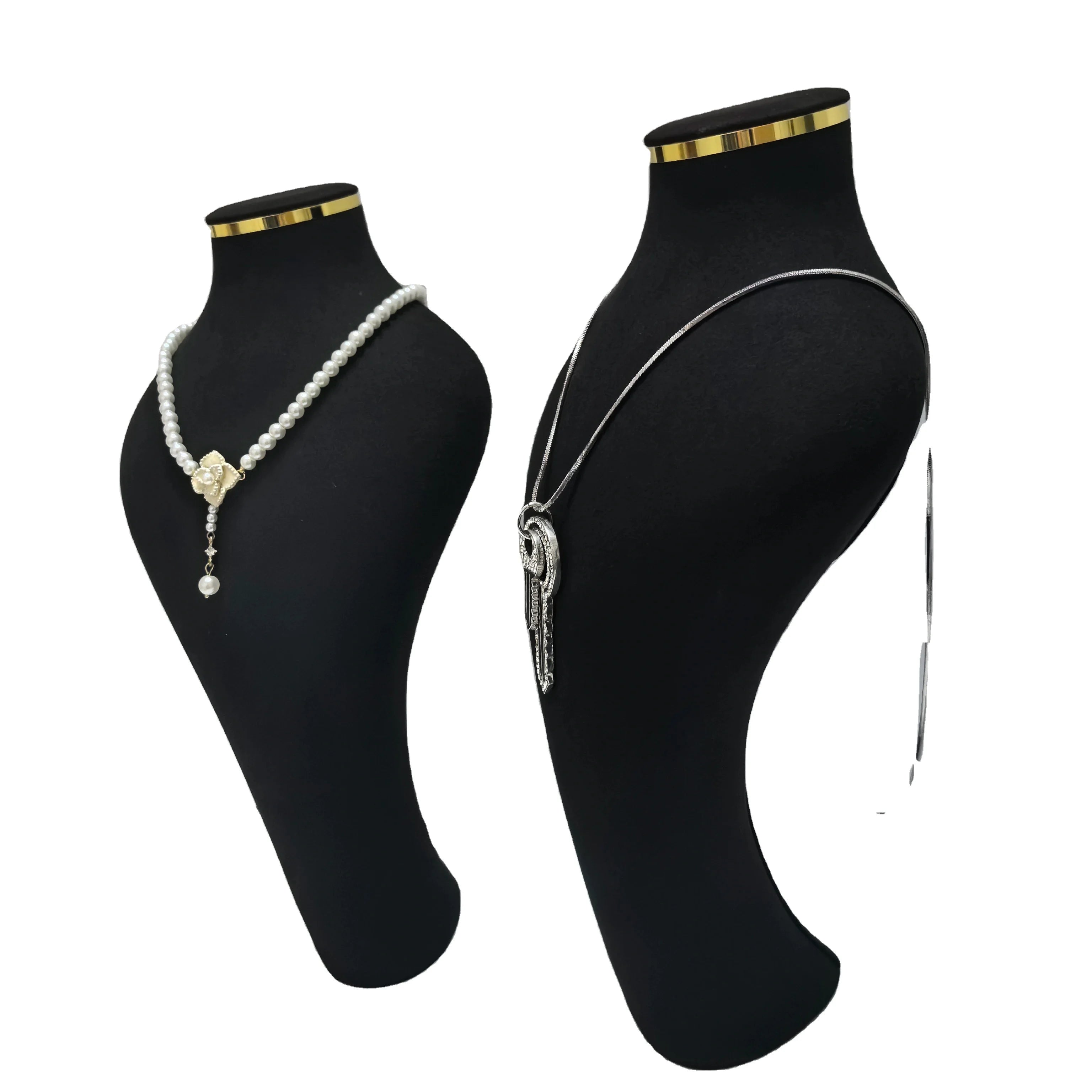 High Quality Customized Brushed Jewelry Display Neck Portrait Necklace Props Necklace Jewelry Rack for Jewelry Shop