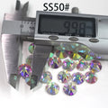 Lucky Wholesale 8+8 Star Cuts Big Size 10mm  SS50  Rhinestone Non Hot Fix Strass Flat Back Crystal  for Nail Decoration