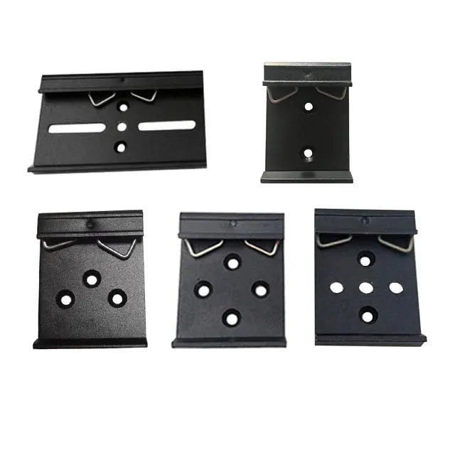 Custom Hole Position 37mm Aluminium Din Rail Mount Clip for TS35 Rail