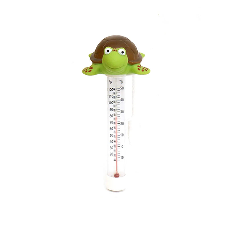 Turtle Shape Floating Pool Thermometer Plastic Animal Design for Indoor and Outdoor Swimming Pools Hot Tubs and Spas