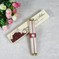 Vintage Indian Scroll Wedding Invitation Diy Gold and Red Graduation Birthday Invite with Paper Box
