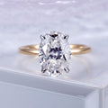 Messi Jewelry MSR-811 18K Yellow Gold Oval 4CT Lab Diamond Women Luxury Wedding Rings
