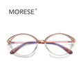 MORESE 2089 Clear Retro Optical Eyeglasses Anti-Blue Computer Reading Eyewear Frames for Women Cat Eye Style