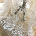 Wholesale Price Hand Work Embroidery French Tulle Lace Custom White Beaded Lace Fabric for Wedding Evening Dress