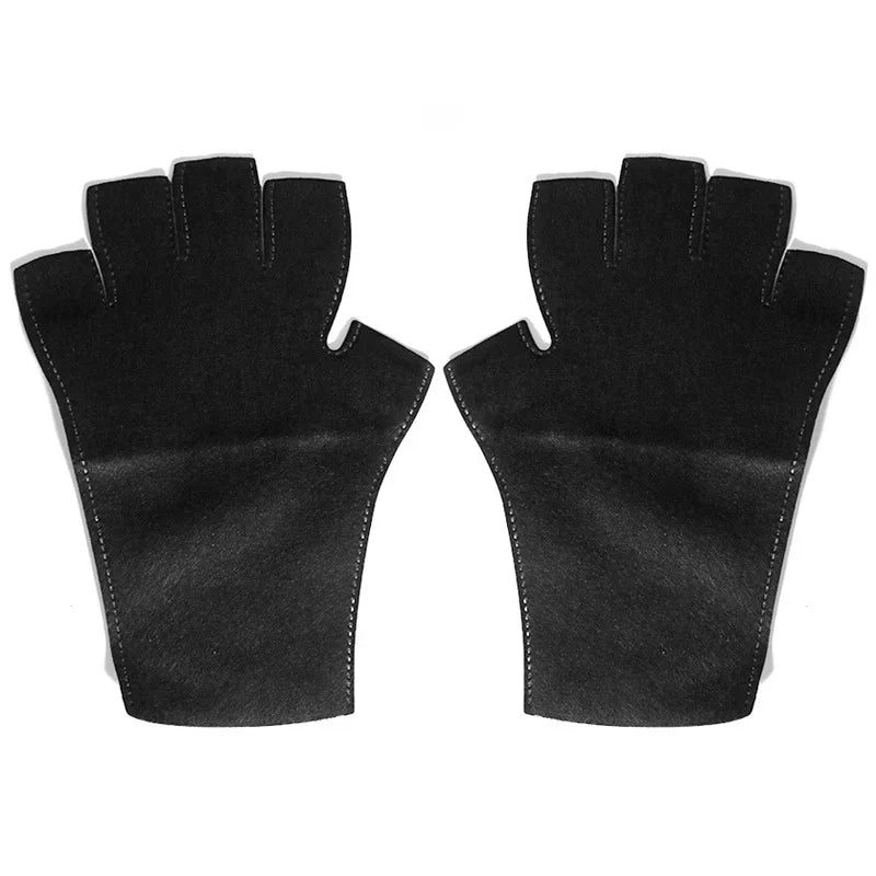 TSZS Professional Black Anti-Ultraviolet Open-Toed Soft Nail Gloves Nail Art UV Gel Protect Glove for Protection
