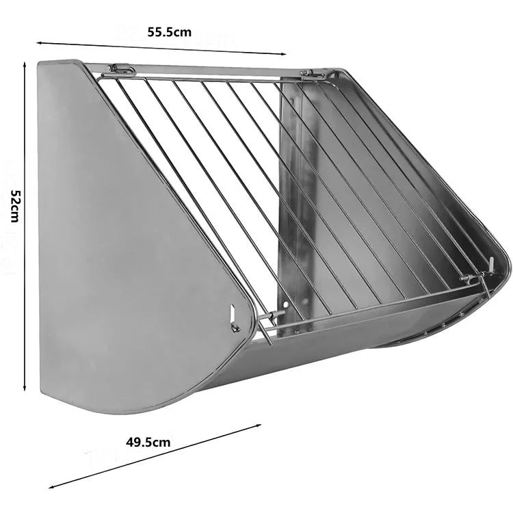 Goat Hay Feeder Heavy Duty Wall Mounted Horse Hay Feeder 2 in 1 Hay and Grain Feeder
