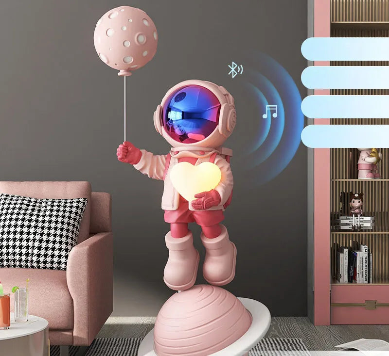 Fashion Hot Sale Light Astronaut Ornament Bluetooth Planet Base Astronaut Sculpture Ornament Space Trip Tray Astronaut Ornament
