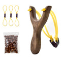 New Wooden Slingshot High Quality with Strong Rubber Band Slingshot Outer Hunting Shooting Solid Wood Handmade Traditional Toys
