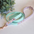 Wholesale Luxury Fashion Adjustable Soft PVC Dog Collar Name Tag Waterproof Hands-Free Buckle Leash Solid Pattern Rivet Pets