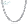 Silver 925 Original 10mm Width Brilliant Cut Diamond Test Past D Color Moissanite Cuban Necklace for Women Wedding Fine Jewelry