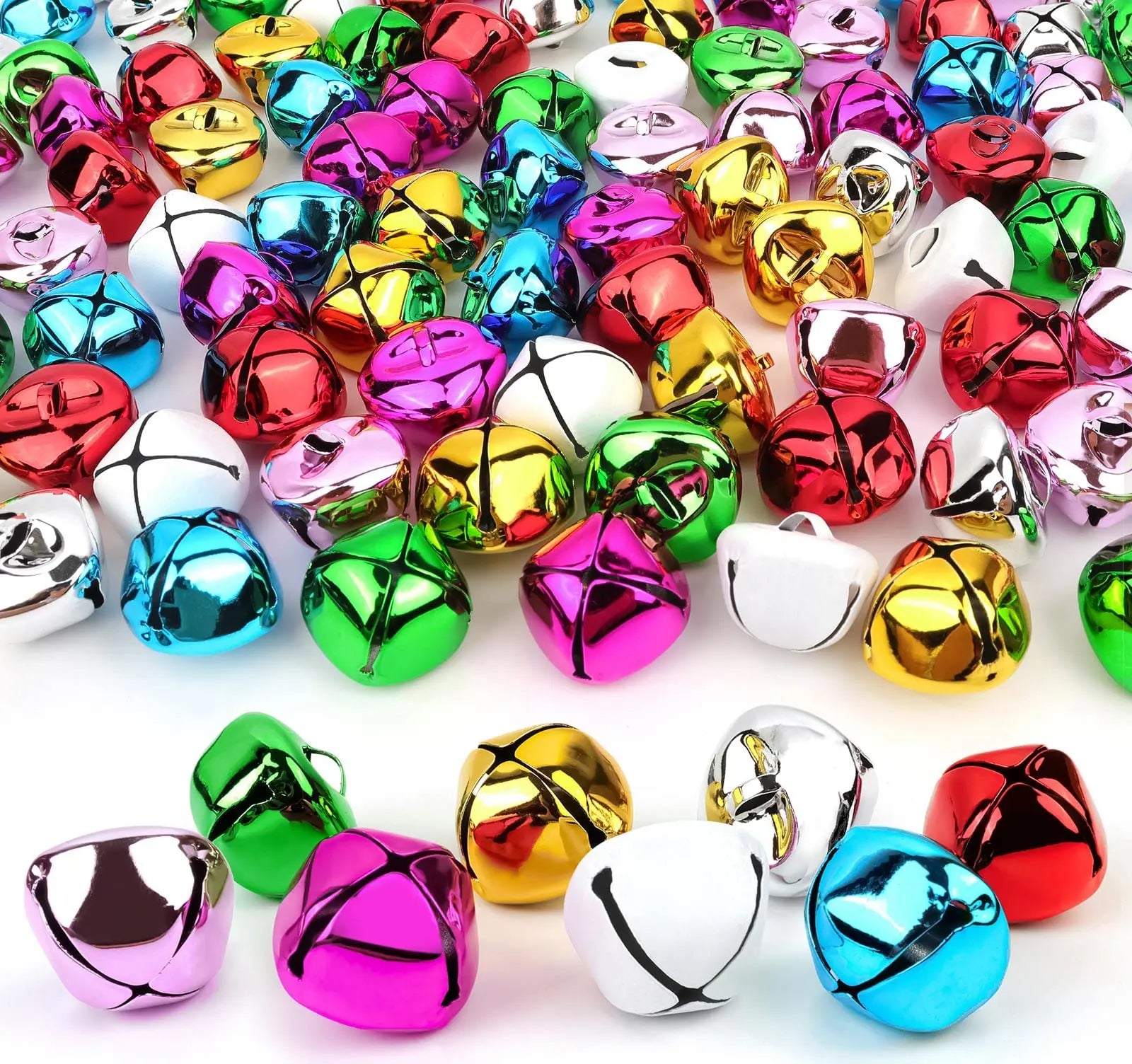 6MM-65MM Iron Jingle Bells Pendants Hanging Christmas Tree Ornaments Decorations for Home Festival Party DIY Crafts