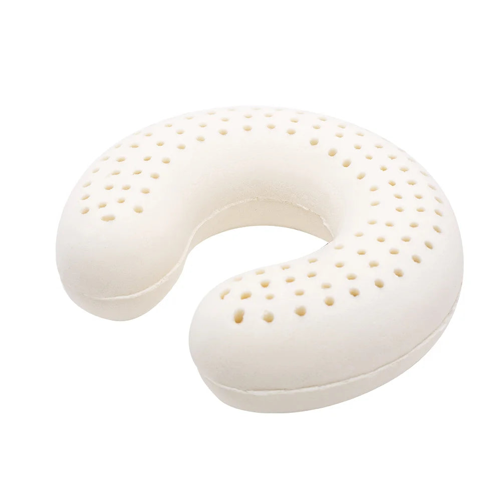 Customized Sleeping Camping U-shaped Neck Pillow Latex Neck Pillow with Washable Cover