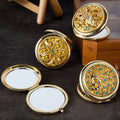 Vanity Retro Gold Makeup Mirror Portable Handheld Mirrors Decorative Mirror Gift Small Quantity Mix