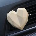 FinRu Yellow Heart Ceramic Scented Car Vent Air Freshener Home Aroma Plaster Fragrance Porcelain Flower Essential Oil Diffuser