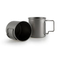 Kinggear Outdoor Hiking Camp Titanium Mug Ultralight Folding Handle 220ML 300ML Travel Mug Tableware Cup