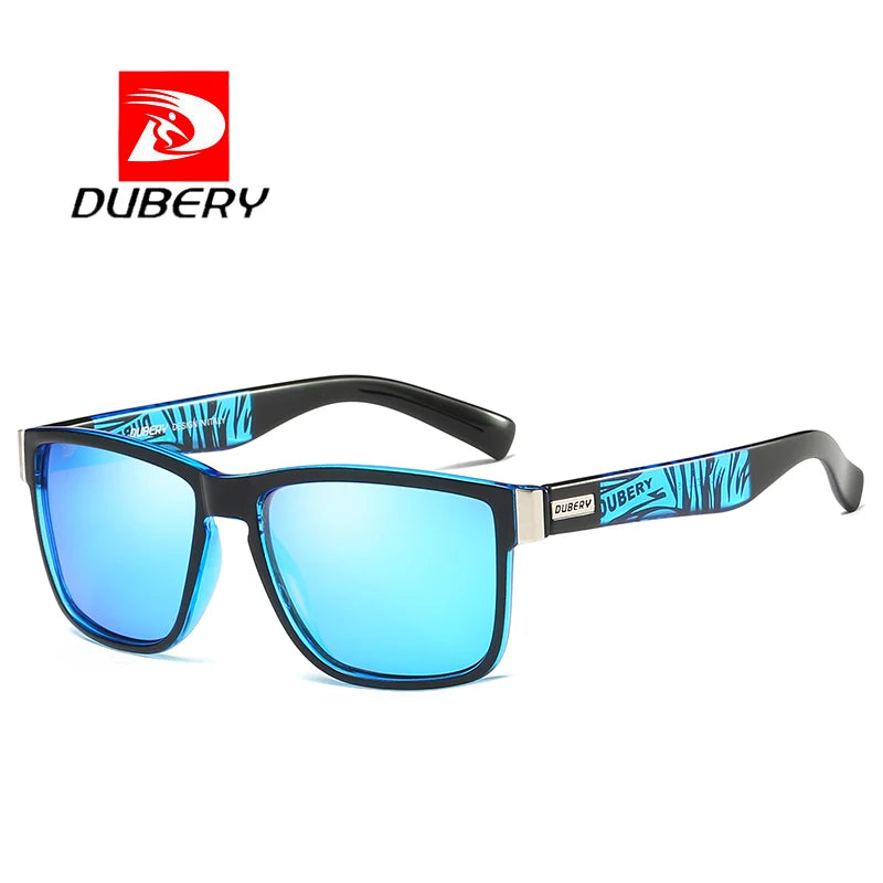 DUBERY Trendy Unisex Sunglasses Chains Red/Green Options PC Frame Polarized Lenses Fashion Retro Cat Eye Sunglasses 2026