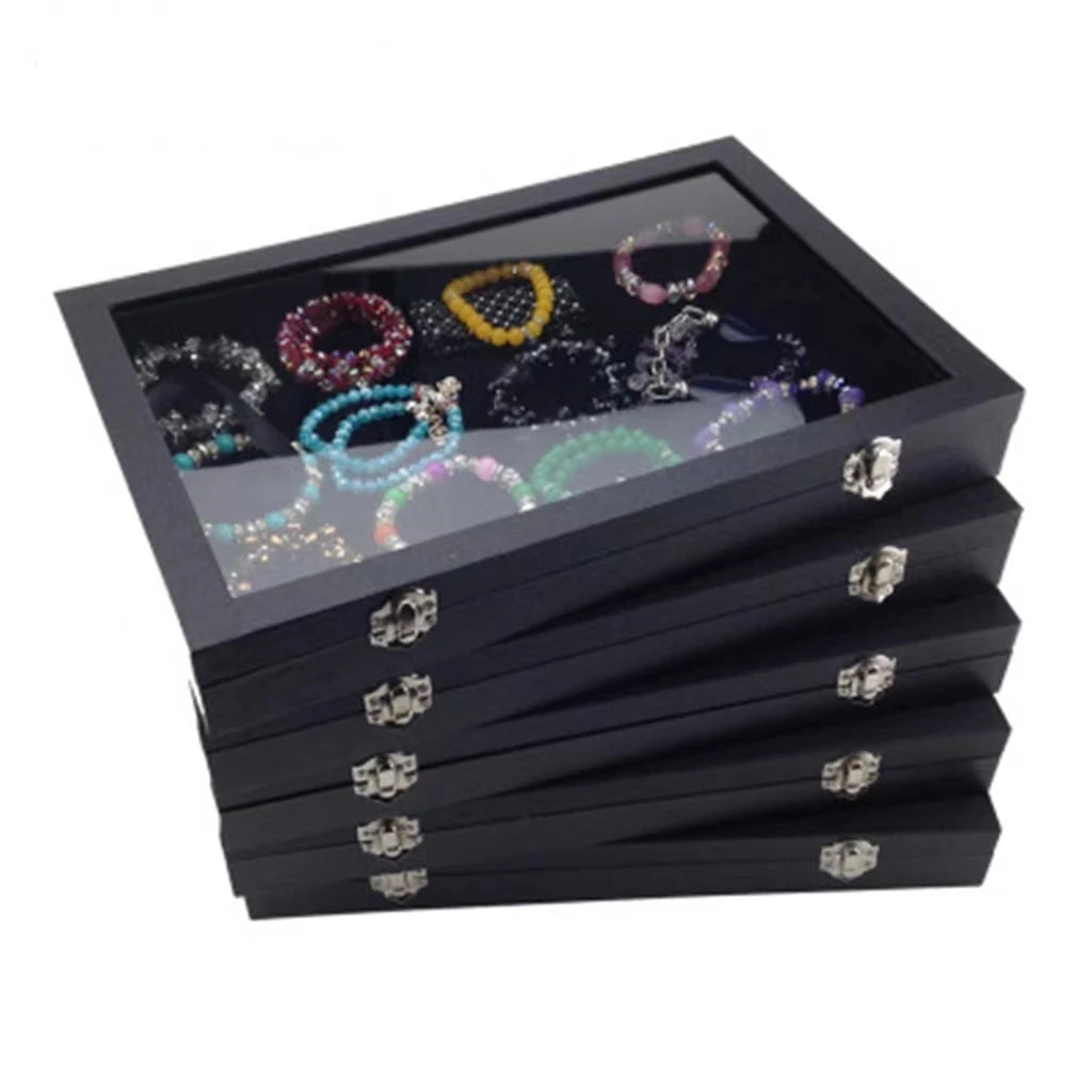 Wholesale Flannelette Jewelry Container Display Props Box Storage for Necklace Ring Earrings Bracelet Pendant