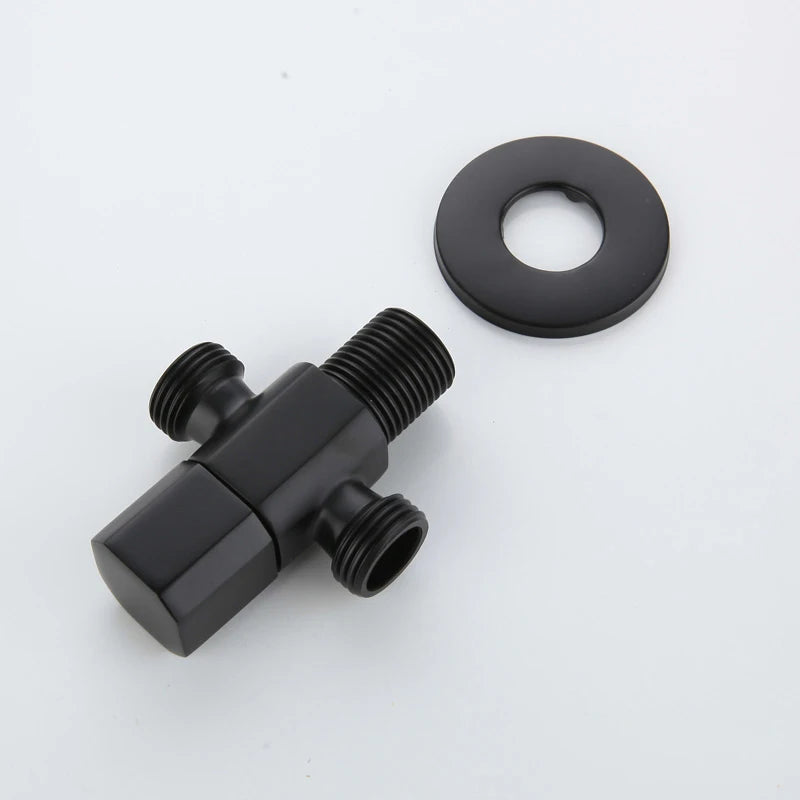 Modern Style Brass Angle Stop Valve Bathroom Water Shut off Shower Flow Control Valve for Home Use