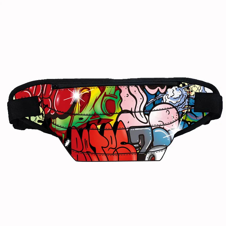 High Quality ONE2 Brand Unisex Polyester Waterproof Waist Bag Outdoor Large Capacity Compartment Adjustable Belt Custom Bag