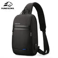 Kingsons Usb Charge Chest Bag Men's Multi-functional Designer Practical Business Cell Phone Shoulder Bag Sling Bag
