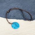 Factory Price Gemstone Healing Crystal Irregular Turquoise Pendants Handmade Jewelry Natural Stone Pendants Rope Necklace Crafts