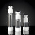 WOGU Silk Screen logo Transparent White Round Skincare Cosmetic Packaging 15ml 30ml 50ml Empty AS Lotion Airless Pump Bottle