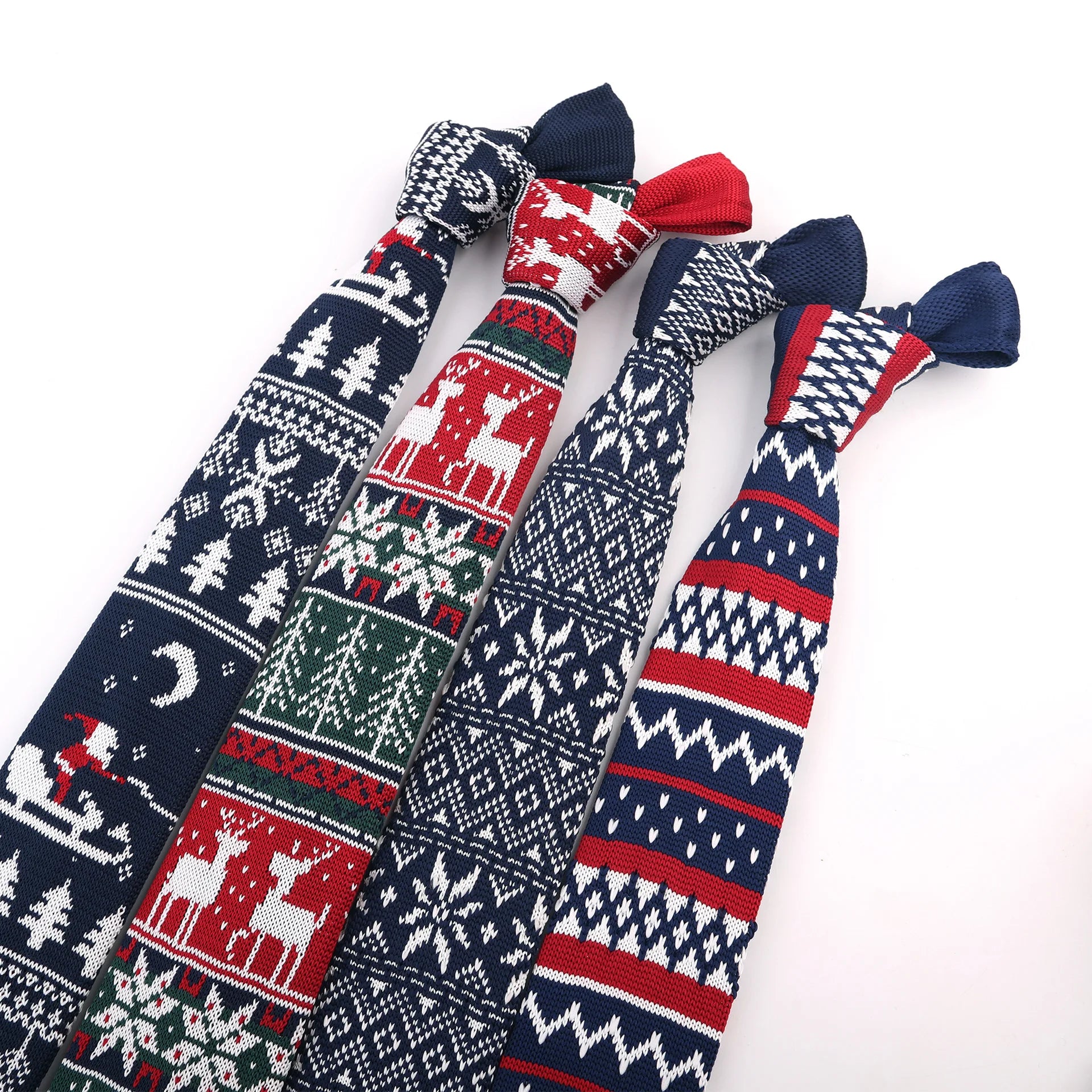 Autumn and Winter New Customized Knitted Tie for Men and Women Retro Flat-Head Design for Wedding and Holiday Gift