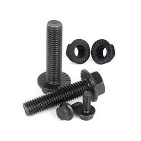 Din 6921 Carbon Steel M10 Black Oxide Finish Plain Finish Hex Flange Bolts for Cars