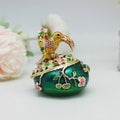 SHINNYGIFTS Guangdong Manufacturer's Delicate Pewter Toucan Bird Trinket Box Metal Handicraft Enamel for Home Decoration