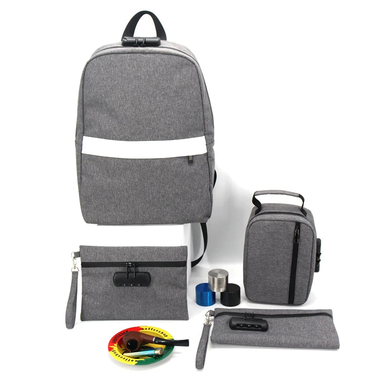 Custom logo Carbon Lined Odorless Smell Proof Backpack Carbon Filter Carbon Lined Odorless Backpack with Lock