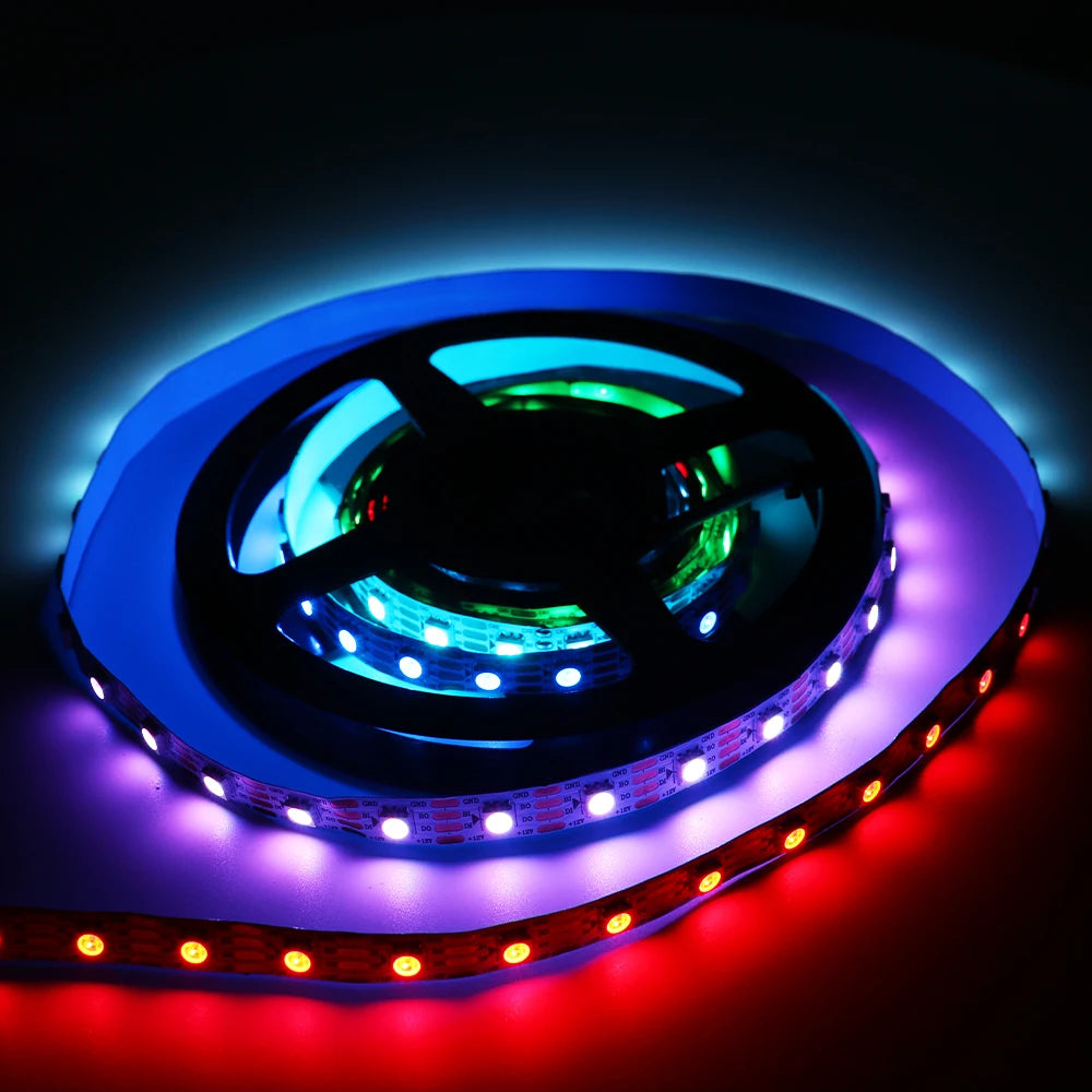 SK6812 SK2815 5050 RGB LEDs Strip Lights 60IC 5V 12V for Living Room 5M 50M MegaBDM