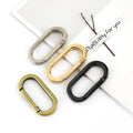 Meetee BF695 35mm Flat Oval Buckle Hardware Accessories Rectangular Shape Spring Ring Handbag Connection Snap Clasp Buckles