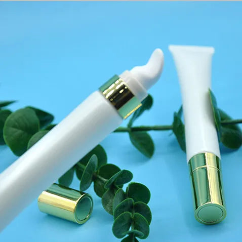 Luxury Cosmetic Packaging Plastic Pump Serum Bottle  Pink Small Size 15ml Eye Care Syringe Bottle Roller Ball Bottle