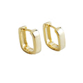 FUAMAY Geometric Gold Vermeil Rectangle Earrings Square Ear Rings Women Gold Plated Hoop Earrings 18k