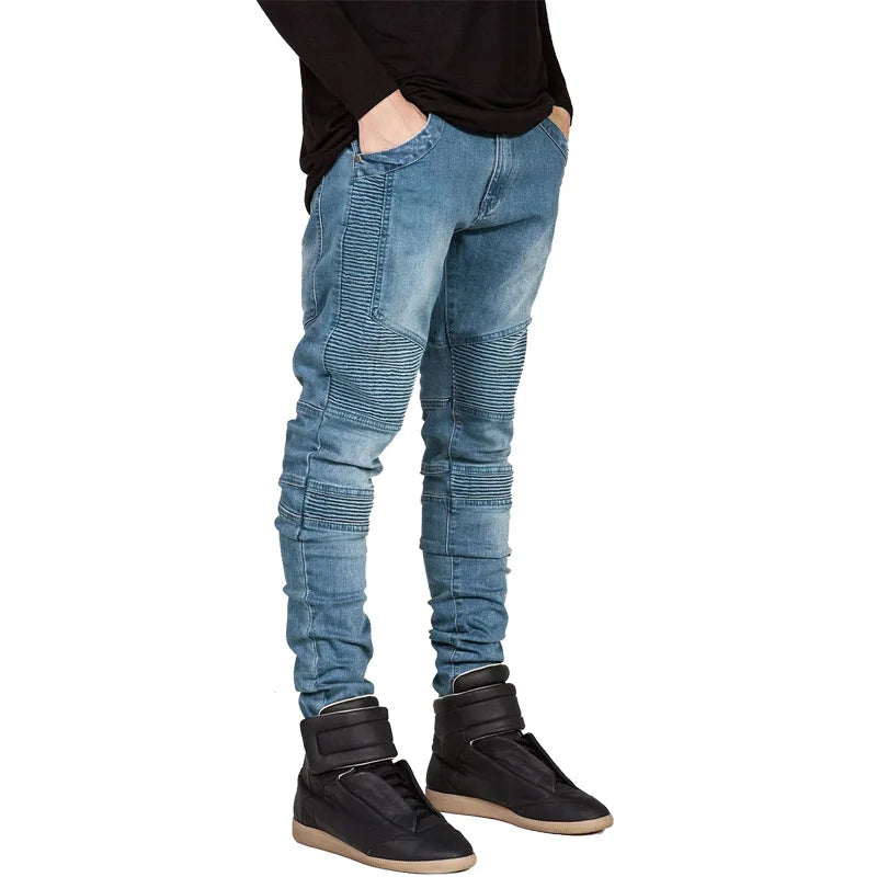 Wholesale Men's Jeans Tapered Skinny Ripped Fancy Design Men Denim Pant Jeans