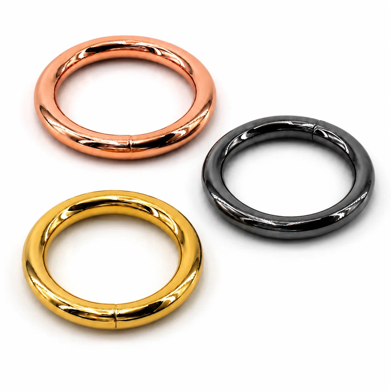 High Gloss Plated Metal O Rings All Size Round O Rings for Pet Gear and Bag Accessories Bulk Supplies Sewing Metal Custom Logo