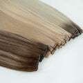 LeShine Hand-tied Weft Human Hair Extensions European Genius Weft Double Drawn One Donor Genius Weft Hair Extensions