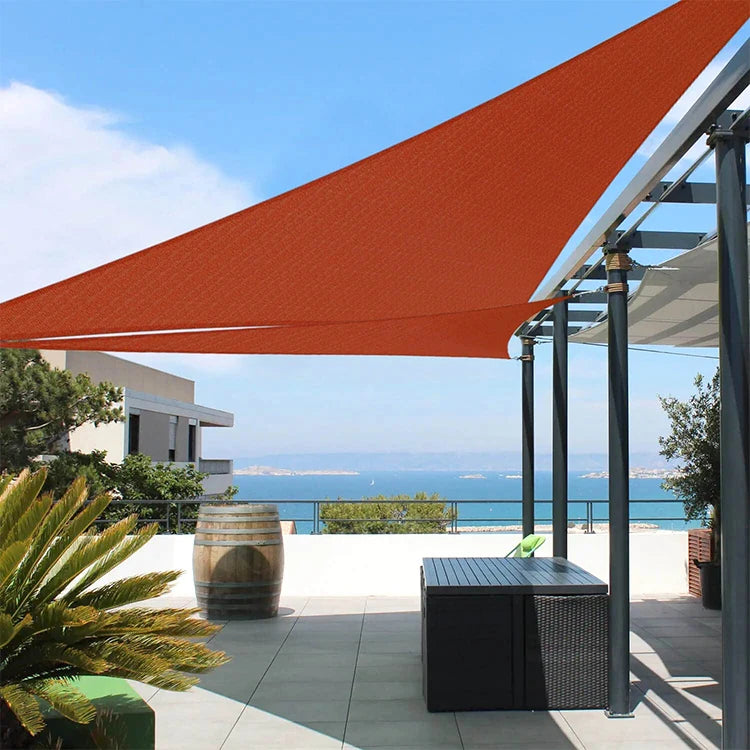 Hot in India Red Sun Sail Shade Cloth Uv Resistant 2.5x2.5x2.5m Shade Sail - Triangle Canvas Patio Covers