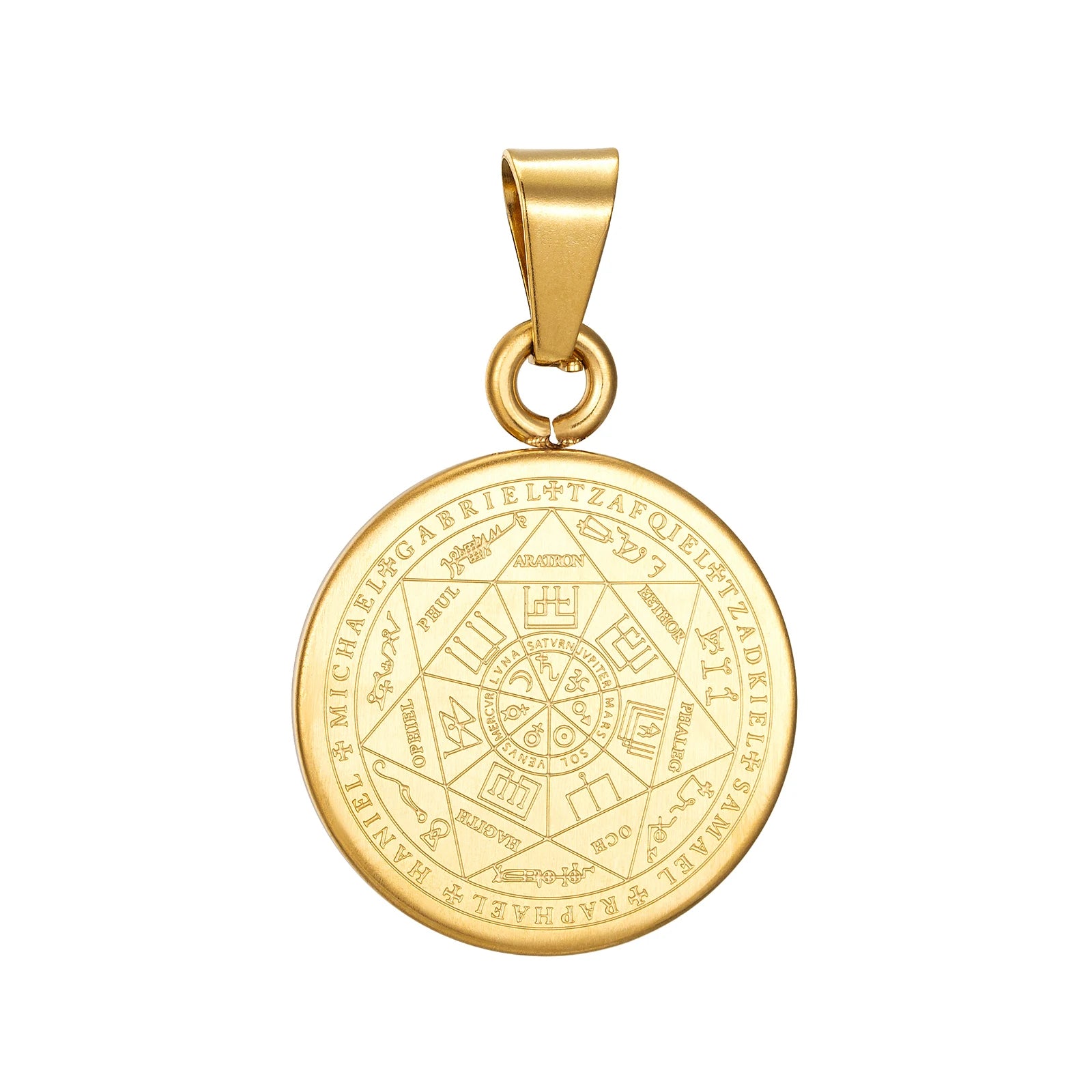 Customized Man Pendant Jewelry Rune Pattern Gold Pendant Stainless Steel Silver Man Necklace